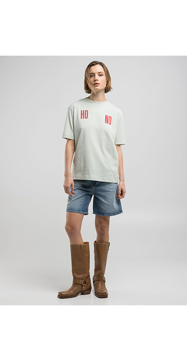 BOXフィット オープンエンドジャージープリントTシャツ 詳細画像